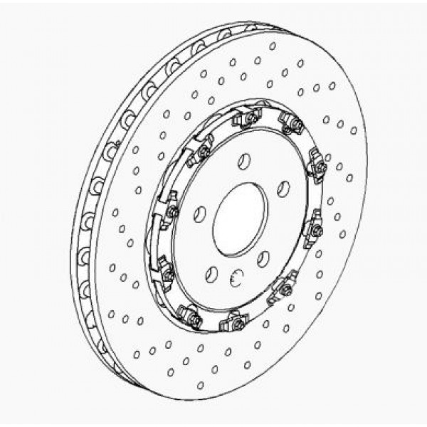 Brake Disc Set Front Genuine 355mm x 32 - Astra J VXR