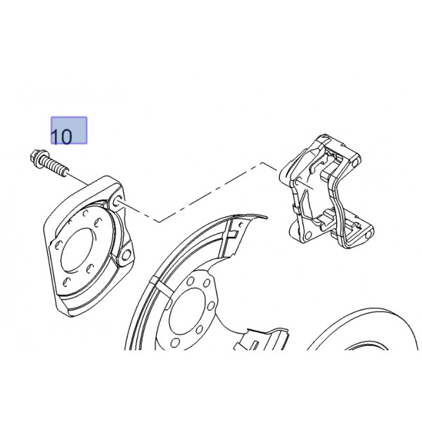 M12 x 40 Caliper to Axle Screw