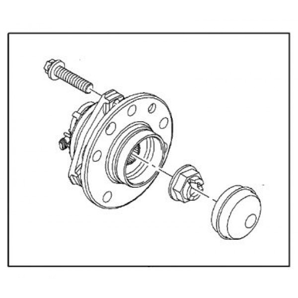 Hub Assembly Front With ABS 5 Bolt - Astra H