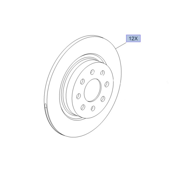 Brake Disc Set Rear OE 264mm - Corsa 1.6 Turbo and VXR