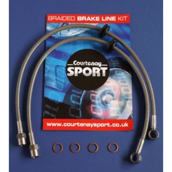 Braided Brake Line Hoses Front - Astra H / Zafira B Non VXR