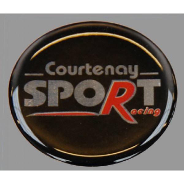 Courtenay Sport Racing Wheel Centre Domed Badge 45mm
