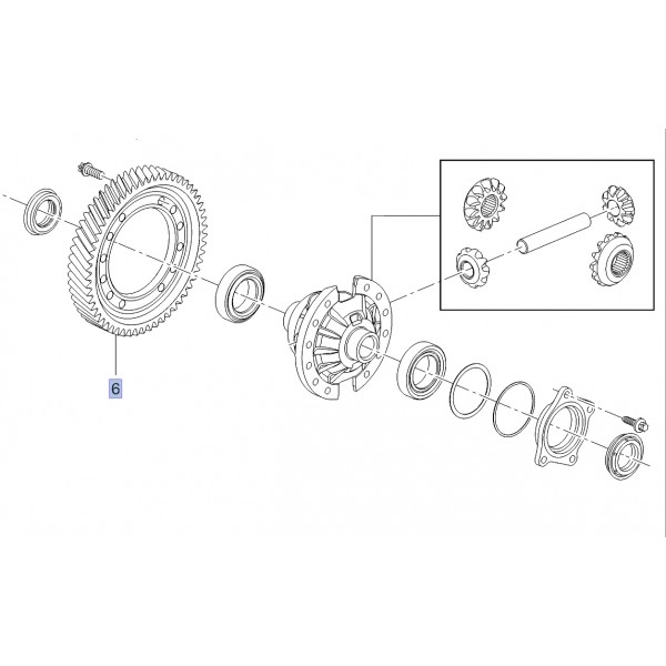 M32 Crownwheel 69 Teeth 3.83 Final Drive