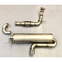 Full Exhaust System 76mm & 200 Cell Sports Cat - VX220 Turbo