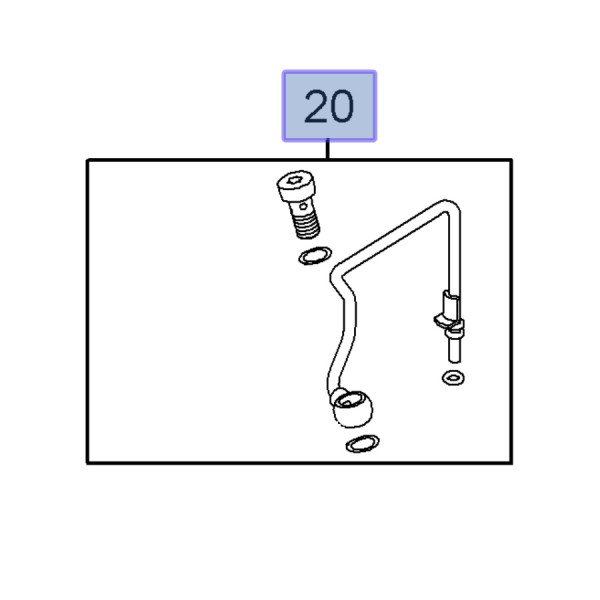 Turbo Oil Feed Pipe -  Z16LEL,LER,LET, A16LEL,LER,LES,LET Engines